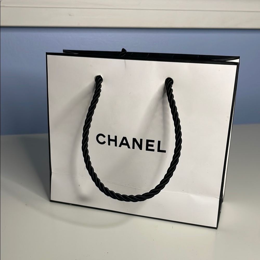 Chanel White Shopping Bag